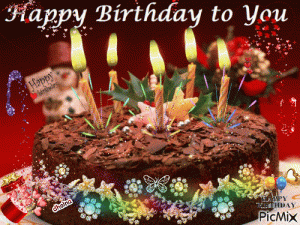 GIF Happy Birthday buon compleanno torta candeline