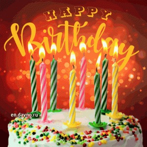 GIF Happy Birthday buon compleanno torta candeline