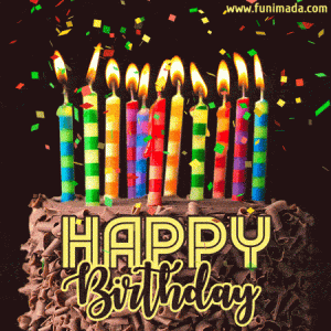 GIF Happy Birthday buon compleanno torta candeline