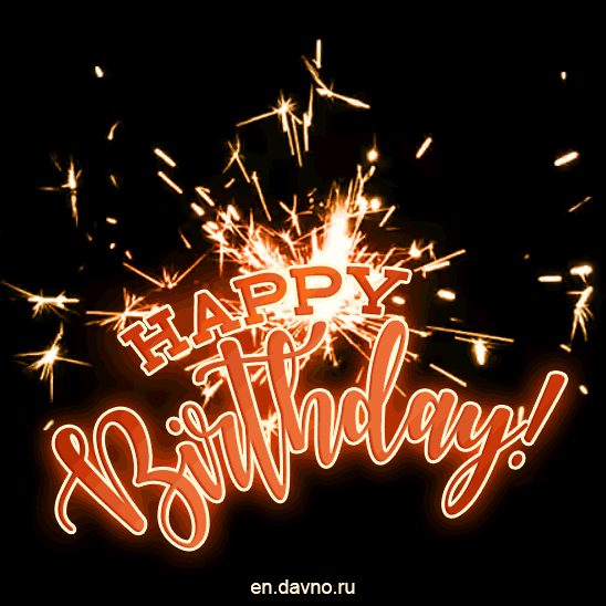 GIF Happy Birthday buon compleanno fuochi d'artificio