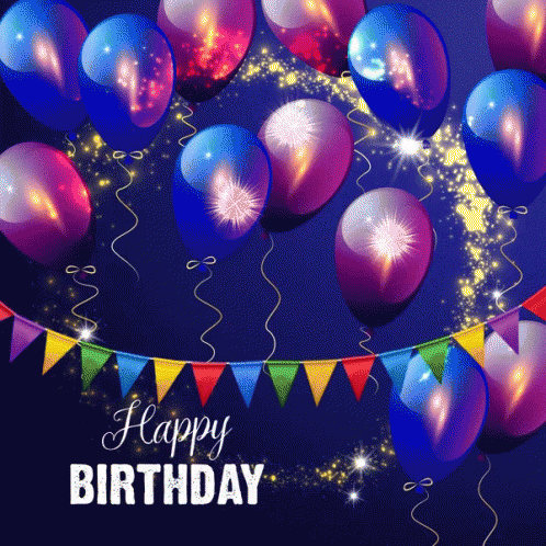 GIF Happy Birthday buon compleanno palloncini