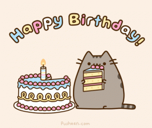 GIF Happy Birthday buon compleanno bambino bambina gatto