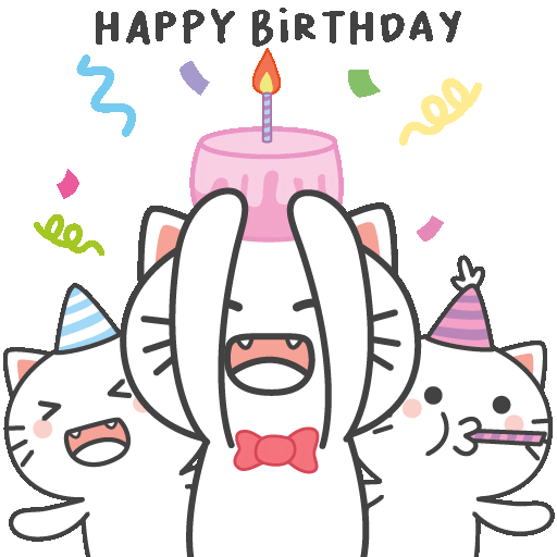GIF Happy Birthday buon compleanno bambino bambina gatti