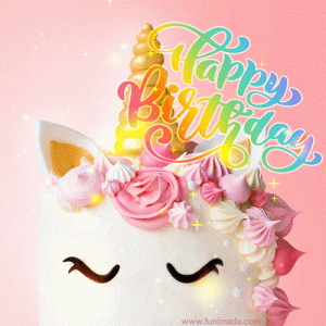 GIF Happy Birthday buon compleanno bambino bambina unicorno