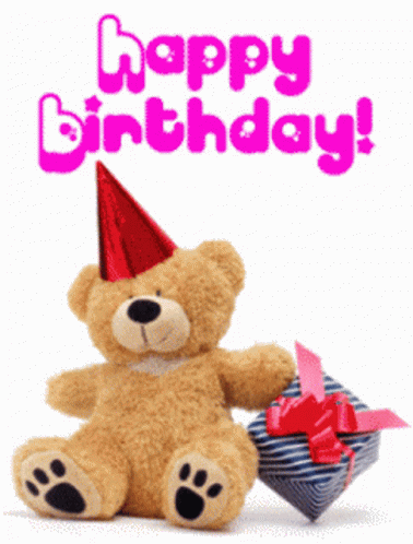 GIF Happy Birthday buon compleanno bambino bambina Teddy bear