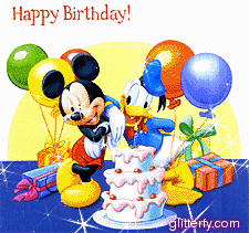 GIF Happy Birthday buon compleanno bambino bambina topolino paperino