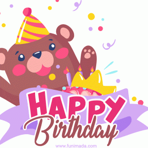 GIF Happy Birthday buon compleanno bambino bambina orso