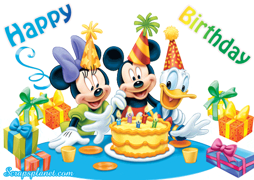 GIF Happy Birthday buon compleanno bambino bambina Minnie topolino paperino