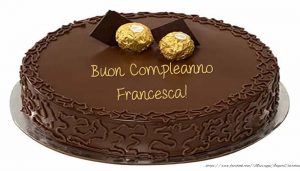 immagini cartoline buon compleanno Francesca torta candeline