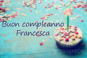 immagini cartoline buon compleanno Francesca torta candeline