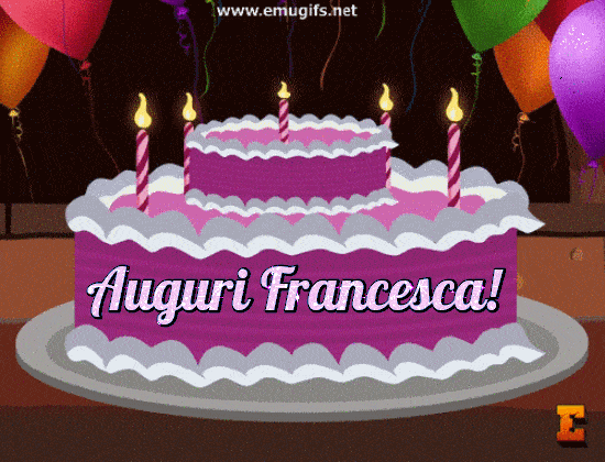 gif auguri Francesca torta candeline