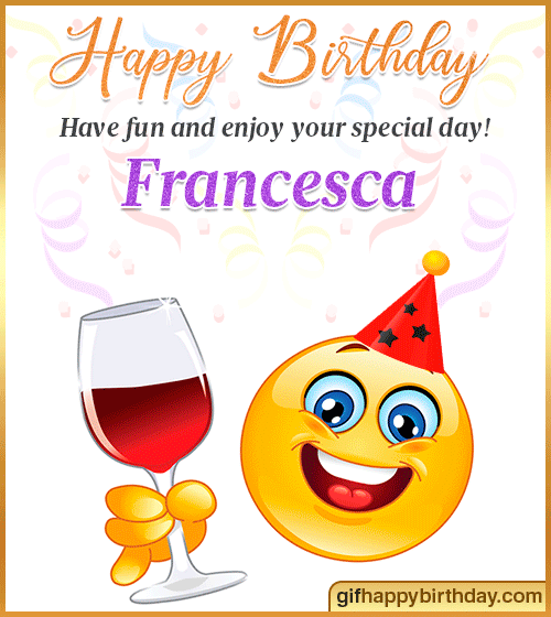 gif buon compleanno happy birthday Francesca