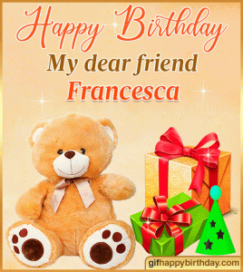 gif buon compleanno happy birthday Francesca regali
