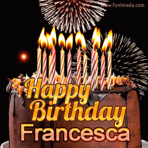 gif buon compleanno happy birthday Francesca torta candeline