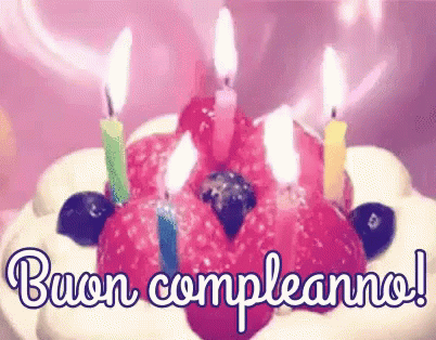 gif auguri buon compleanno torta candeline