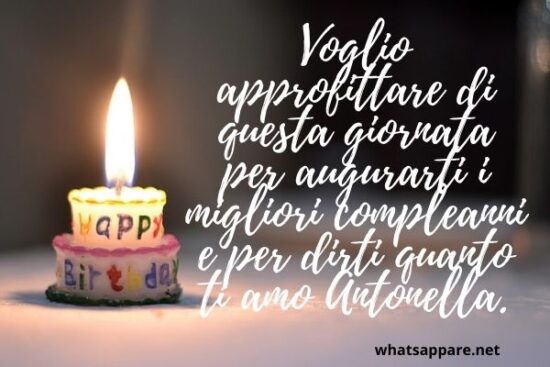 immagini cartoline auguri buon compleanno Antonella candela