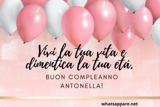immagini cartoline auguri buon compleanno Antonella palloncini