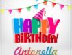 immagini cartoline auguri buon compleanno happy birthday Antonella festa