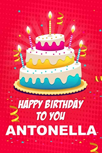 immagini cartoline auguri buon compleanno happy birthday Antonella torta candeline