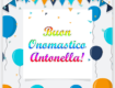 immagini cartoline auguri buon onomastico Antonella festa palloncini