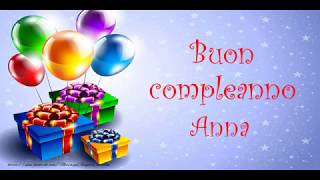 immagini cartoline auguri buon compleanno Anna festa regali palloncini