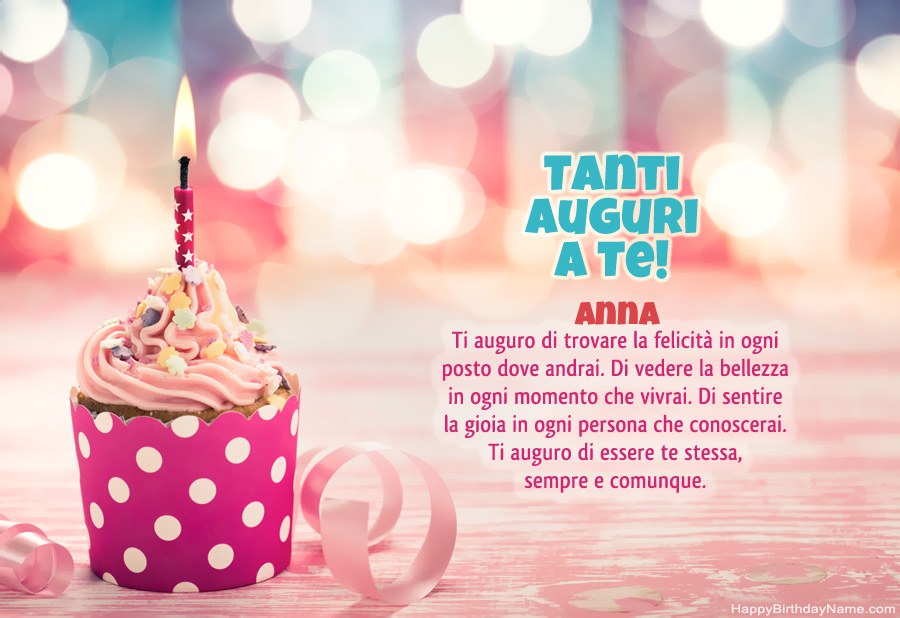 immagini cartoline buon compleanno Anna torta candeline