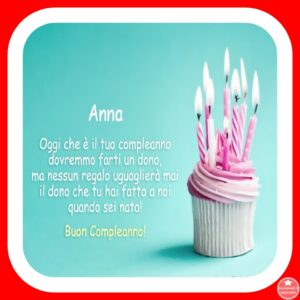immagini cartoline buon compleanno Anna torta candeline