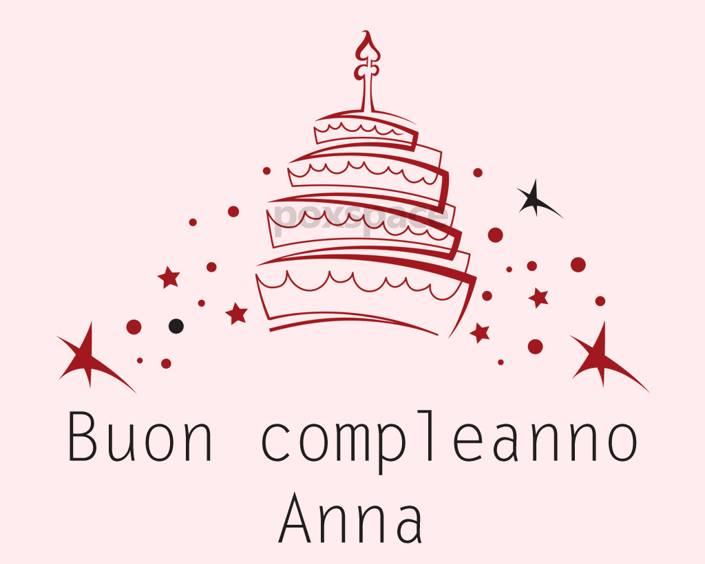 immagini cartoline buon compleanno Anna torta
