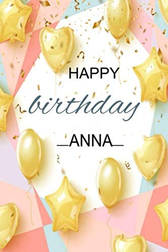 immagini cartoline happy birthday buon compleanno Anna palloncini