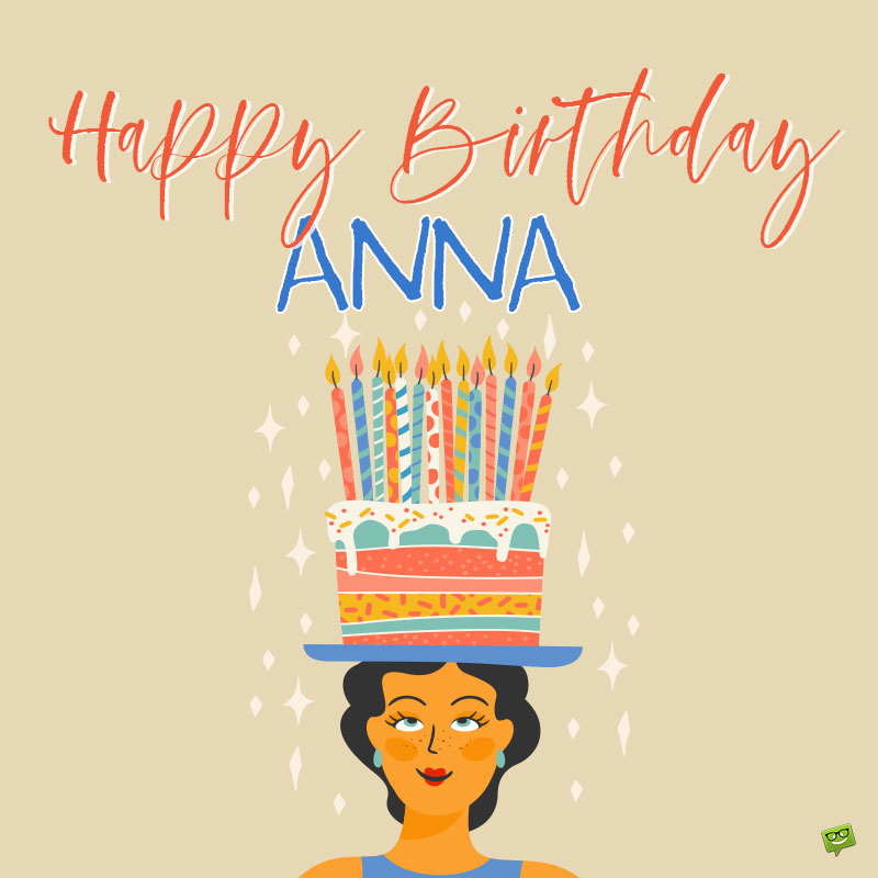 immagini cartoline happy birthday buon compleanno Anna torta candeline