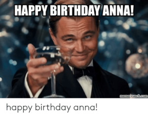 immagini cartoline happy birthday buon compleanno Anna Leonardo di Caprio