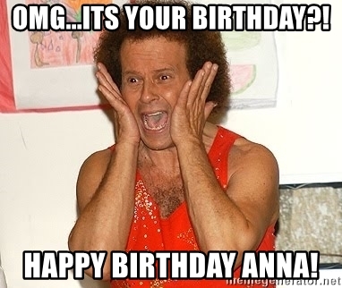 immagini cartoline divertenti happy birthday buon compleanno Anna