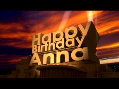 immagini cartoline happy birthday buon compleanno Anna