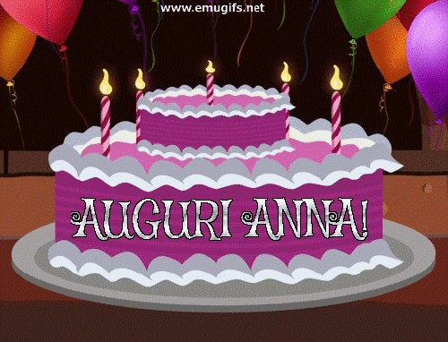 gif gratis tanti auguri Anna torta candeline