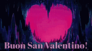 gif auguri buon san Valentino cuori innamorati Mickey e Minnie