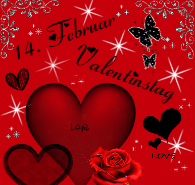 gif auguri buon san Valentino happy Valentine day 14 febbraio cuori rosa rossa