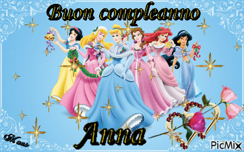 gif happy birthday buon compleanno Anna bambina