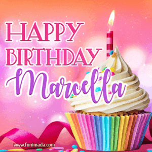 gif buon compleanno happy birthday Marcella torta candeline