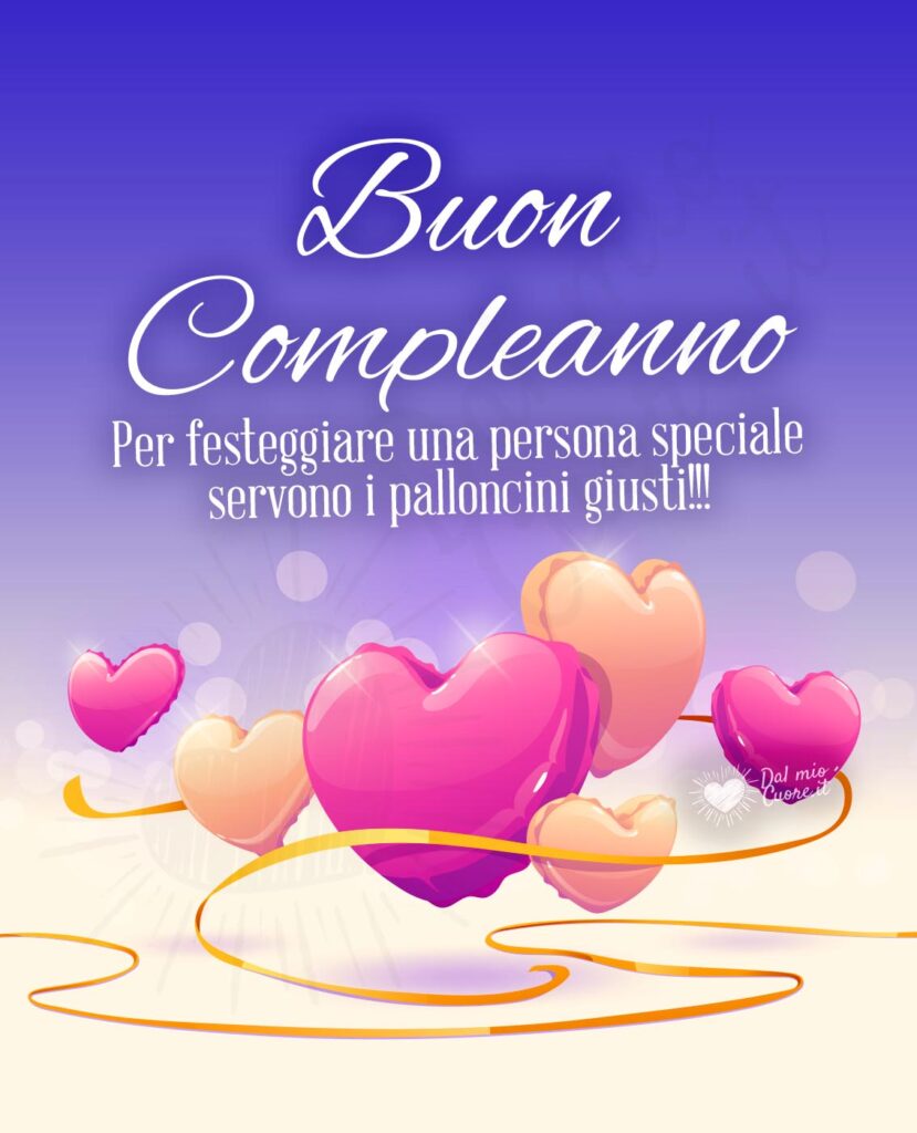 immagini cartoline auguri divertenti buon compleanno palloncini cuori
