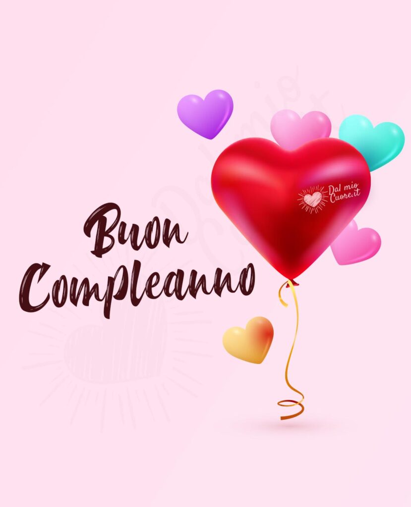 immagini cartoline auguri divertenti buon compleanno cuori palloncini
