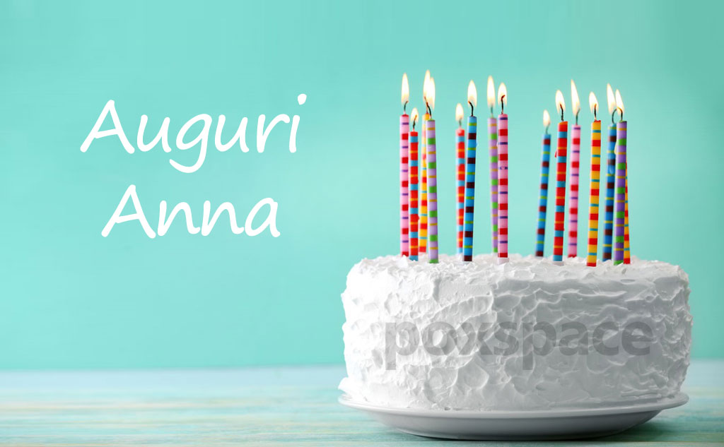 immagini cartoline tanti auguri Anna torta candeline