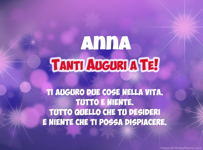 immagini cartoline tanti auguri Anna
