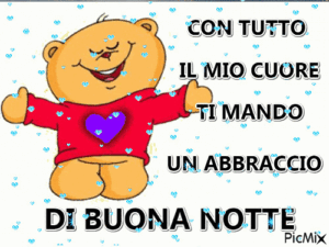 gif abbraccio buonanotte di cuore Teddy