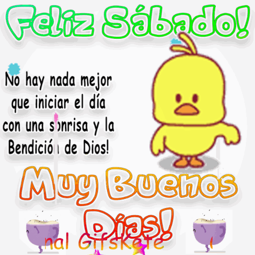 gif buenos dias feliz sabado
