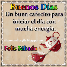 gif buenos dias feliz sabado con cafecito