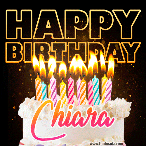 gif buon compleanno happy birthday Chiara torta candeline