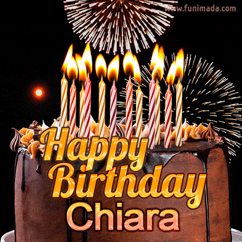 gif buon compleanno happy birthday Chiara torta candeline