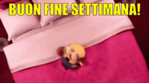gif buon weekend buon fine settimana Minions