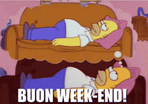 gif buon weekend buon fine settimana Homer Simpson