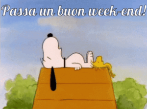 gif buon weekend buon fine settimana Snoopy